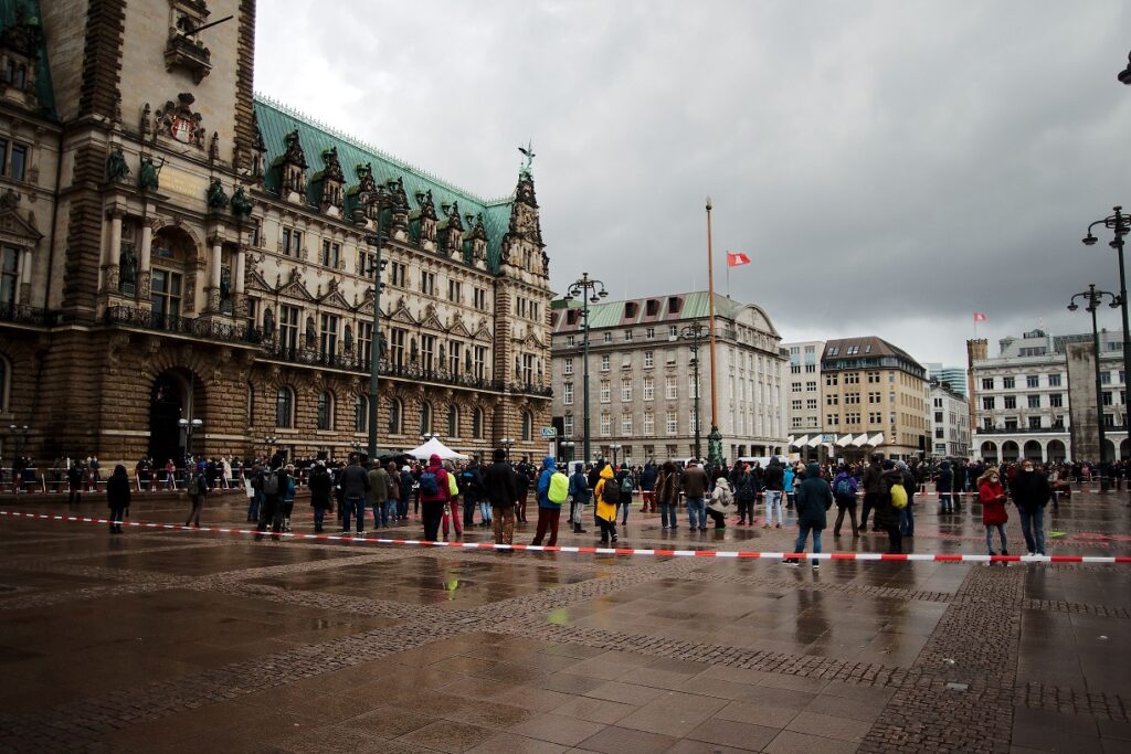 Innenbereich der Demonstration