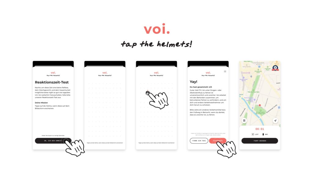 Reaktions-Test Voi