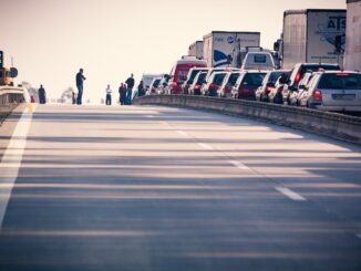Stau auf einer Autobahn