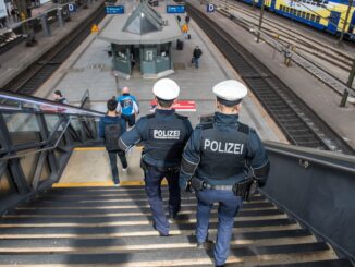 Streife der Bundespolizei am Hauptbahnhof