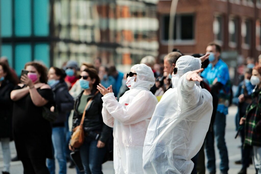 Teilnehmer im Demonstrationsbereich