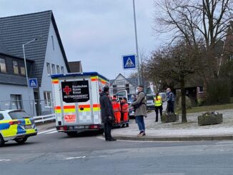 gesperrte Poststraße in Klecken