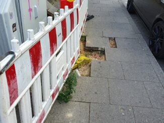 ungesicherte Baustelle, Bild 1